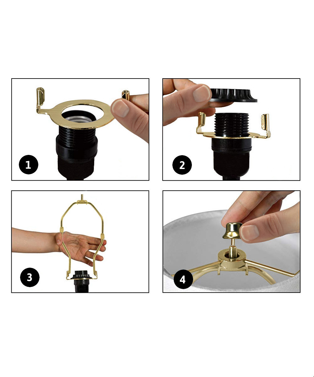 Home Concept 6x12x9 Slip Uno Fitter Hard Back Empire Lamp Shade